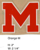 Block Orange M white outline-Monroe Bobcats HS 2012 (WA)